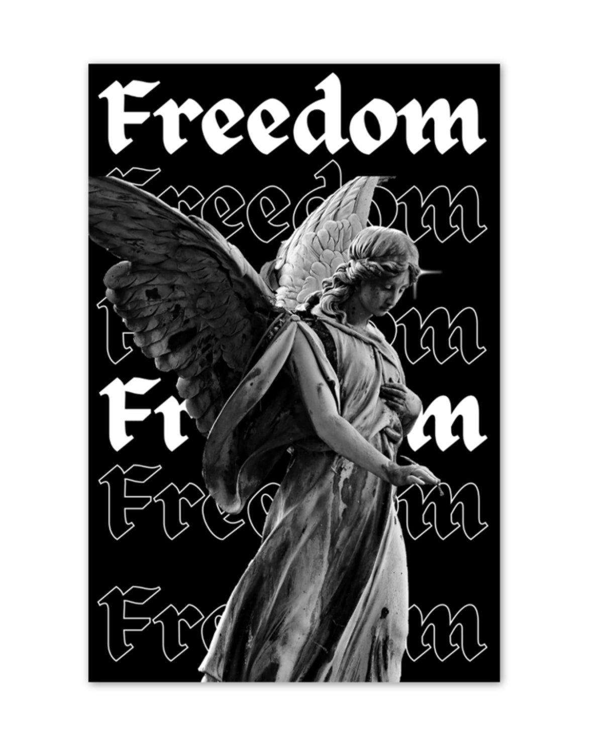 Freedom Angel Aluminium Print