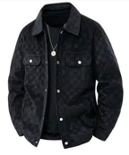 Varsity Chequered Black Jacket