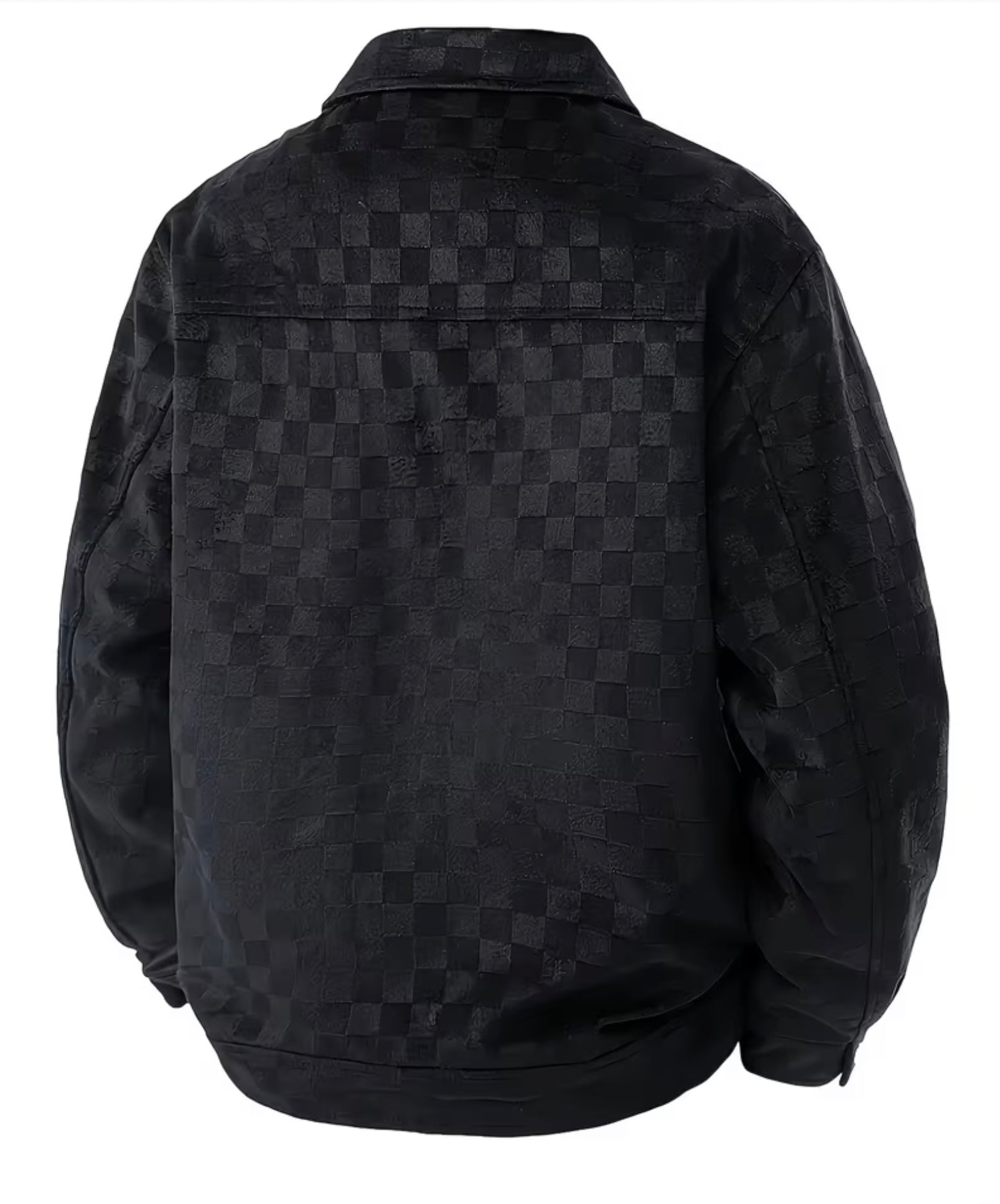 Varsity Chequered Black Jacket