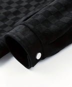 Varsity Chequered Black Jacket